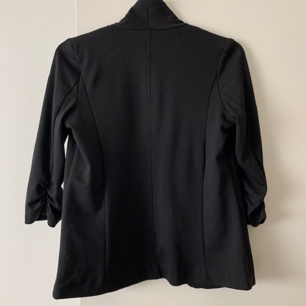 Aqua Ruched Sleeve Open Blazer (M) - image 5